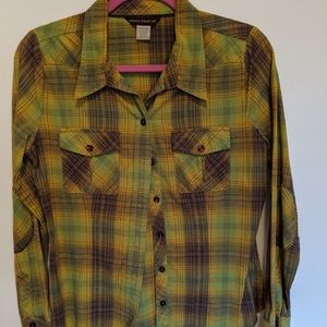 Horny Toad brand plaid button up women's medium